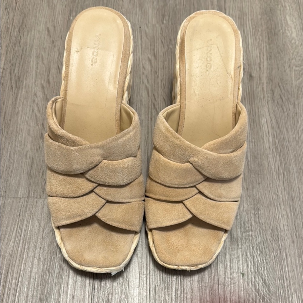 Vince Tan Mules with Braided Straps
